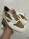 Authentic Travis Scott x Air Jordan 1 Low Pink/White/Brown