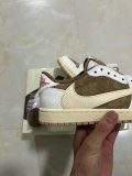 Authentic Travis Scott x Air Jordan 1 Low Pink/White/Brown