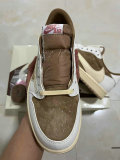 Authentic Travis Scott x Air Jordan 1 Low Pink/White/Brown
