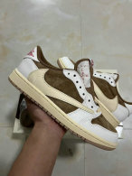Authentic Travis Scott x Air Jordan 1 Low GS Pink/White/Brown