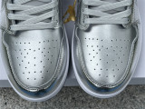 Authentic Air Jordan 1 Low SE WMNS “Metallic Silver”