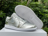 Authentic Air Jordan 1 Low SE WMNS “Metallic Silver”