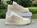 Authentic Air Jordan 1 Low Pink/Sail