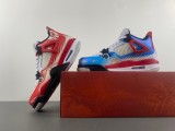 Authentic Air Jordan 4 GS Blue/White/Red