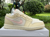 Authentic Air Jordan 1 Low GS Pink/Sail