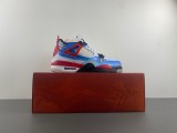 Authentic Air Jordan 4 GS Blue/White/Red