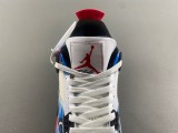 Authentic Air Jordan 4 GS Blue/White/Red
