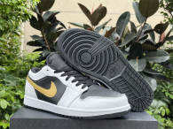 Authentic Air Jordan 1 Low “Gold Swoosh”
