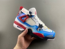 Authentic Air Jordan 4 Blue/White/Red