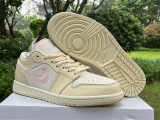 Authentic Air Jordan 1 Low Pink/Sail
