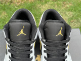 Authentic Air Jordan 1 Low “Gold Swoosh”