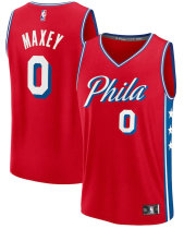 Men's Philadelphia 76ers Tyrese Maxey Fanatics Red Fast Break Replica Player Jersey - Statement Edition Men's Philadelphia 76ers Tyrese Maxey Fanatics Red Fast Break Replica Player Jersey - Statement Edition