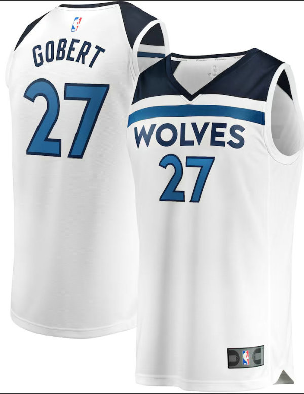 Men's Minnesota Timberwolves Rudy Gobert Fanatics White Fast Break Replica Player Jersey - Association Edition