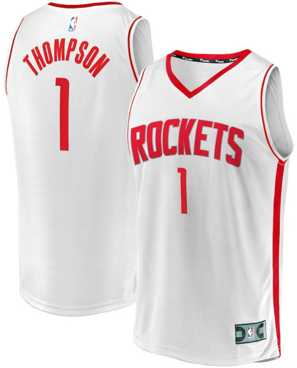 Men's Houston Rockets Amen Thompson Fanatics White Fast Break Replica Player Jersey - Association Edition
