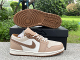 Authentic Air Jordan 1 Low Tan/Brown/Sail