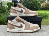 Authentic Air Jordan 1 Low Tan/Brown/Sail
