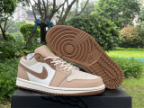 Authentic Air Jordan 1 Low Tan/Brown/Sail