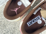 Authentic Travis Scott x Air Jordan 1 Low WMNS Dark Pony/Pink Oxford