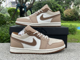 Authentic Air Jordan 1 Low Tan/Brown/Sail