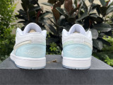 Authentic Air Jordan 1 Low GS White/Glacier Blue