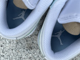 Authentic Air Jordan 1 Low GS White/Glacier Blue