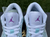 Authentic Air Jordan 1 Low GS White/Glacier Blue