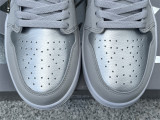 Authentic Air Jordan 1 Low WMNS “Metallic Silver”