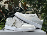 Authentic Air Jordan 1 Low WMNS “Metallic Silver”