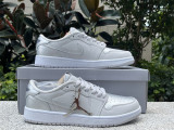 Authentic Air Jordan 1 Low WMNS “Metallic Silver”