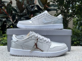 Authentic Air Jordan 1 Low WMNS “Metallic Silver”