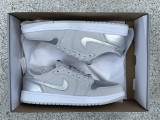 Authentic Air Jordan 1 Low WMNS “Metallic Silver”