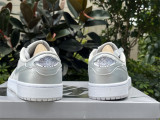 Authentic Air Jordan 1 Low WMNS “Metallic Silver”