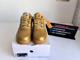 Perfect Off-White x Nike Air Force 1 Gold/Silver
