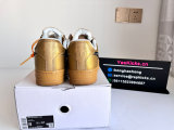 Perfect Off-White x Nike Air Force 1 Gold/Silver