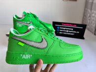 Authentic Off-White x Nike Air Force 1 Low Light Green/Silver