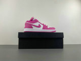 Authentic Air Jordan 1 Low GS Fierce Pink/White