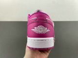 Authentic Air Jordan 1 Low GS Fierce Pink/White