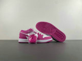 Authentic Air Jordan 1 Low GS Fierce Pink/White