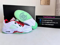 Authentic CLOT x Air Jordan 5 Low GS “White Silk”