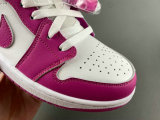 Authentic Air Jordan 1 Low GS Fierce Pink/White
