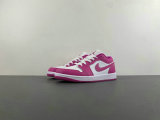 Authentic Air Jordan 1 Low GS Fierce Pink/White