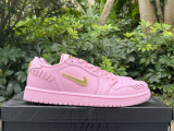 Authentic Air Jordan 1 Low “Method of Make” Perfect Pink/Metallic Gold