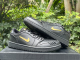 Authentic Air Jordan 1 Low “Method of Make” Black/Metallic Gold