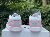 Authentic Air Jordan 1 Low WMNS White/Pink Foam/Glacier Blue