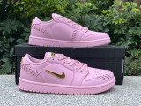 Authentic Air Jordan 1 Low “Method of Make” Perfect Pink/Metallic Gold