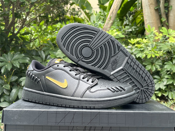 Authentic Air Jordan 1 Low “Method of Make” Black/Metallic Gold