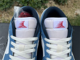 Authentic Air Jordan 1 Low White/Navy