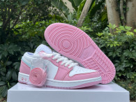 Authentic Air Jordan 1 Low WMNS White/Pink Foam/Glacier Blue