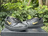Authentic Air Jordan 1 Low “Method of Make” Black/Metallic Gold