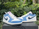 Authentic Air Jordan 1 Low White/Navy